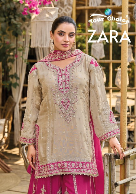 Zara By Your Choice Heavy Chinon Online Designer Readymade Suits Wholesale